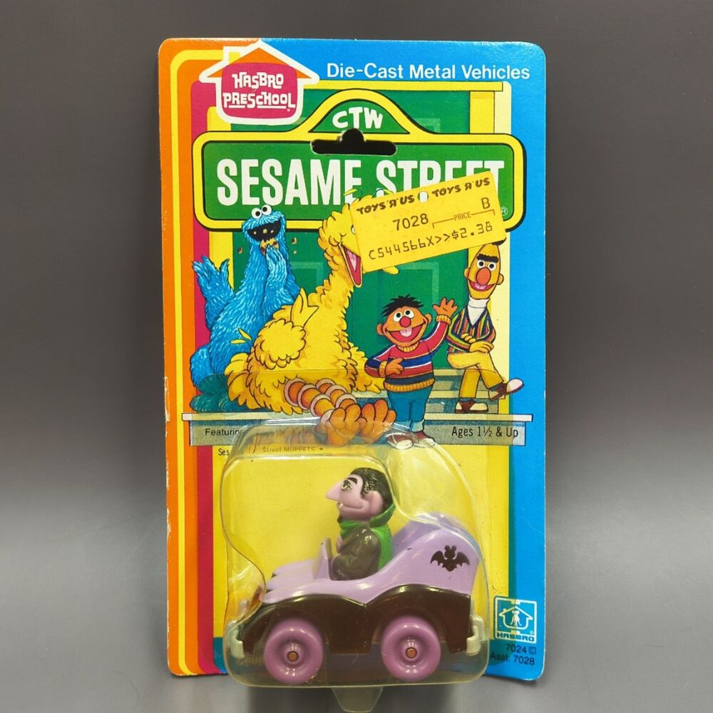 Hasbro Sesame Street Count "Countmobile" Diecast Vehicle Vintage 1982